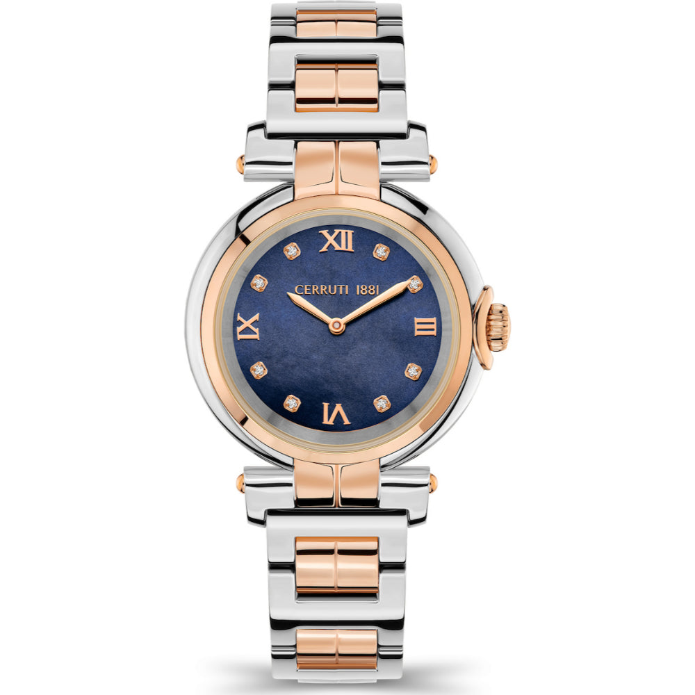 Cerruti Sesia Women's Analog Navy Blue Dial Watch