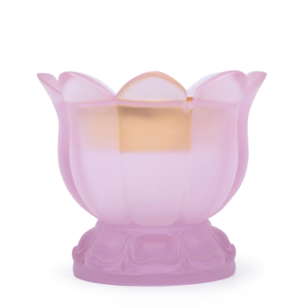 Cristal De Paris Small Bowl Lotus Pink, H 11x9 Cm