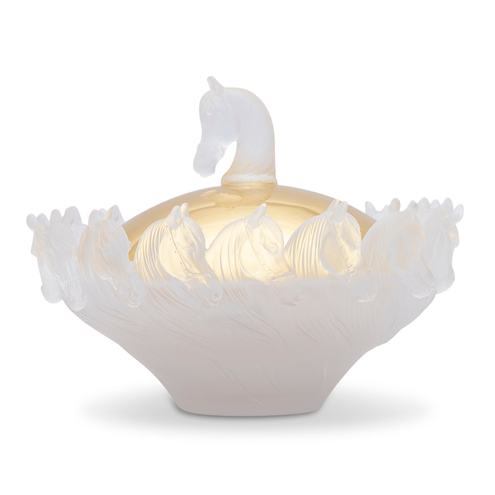 Cristal De Paris Candy Box Royal Horse 30Cm Clear Frosted, H 20x12 Cm