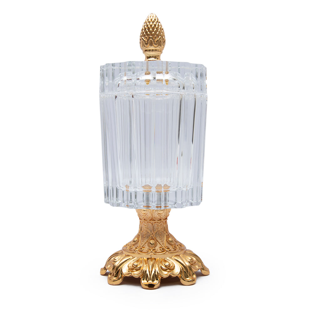 Cristal De Paris Candybox Facette (L) Gold Button Gold Metal Leg