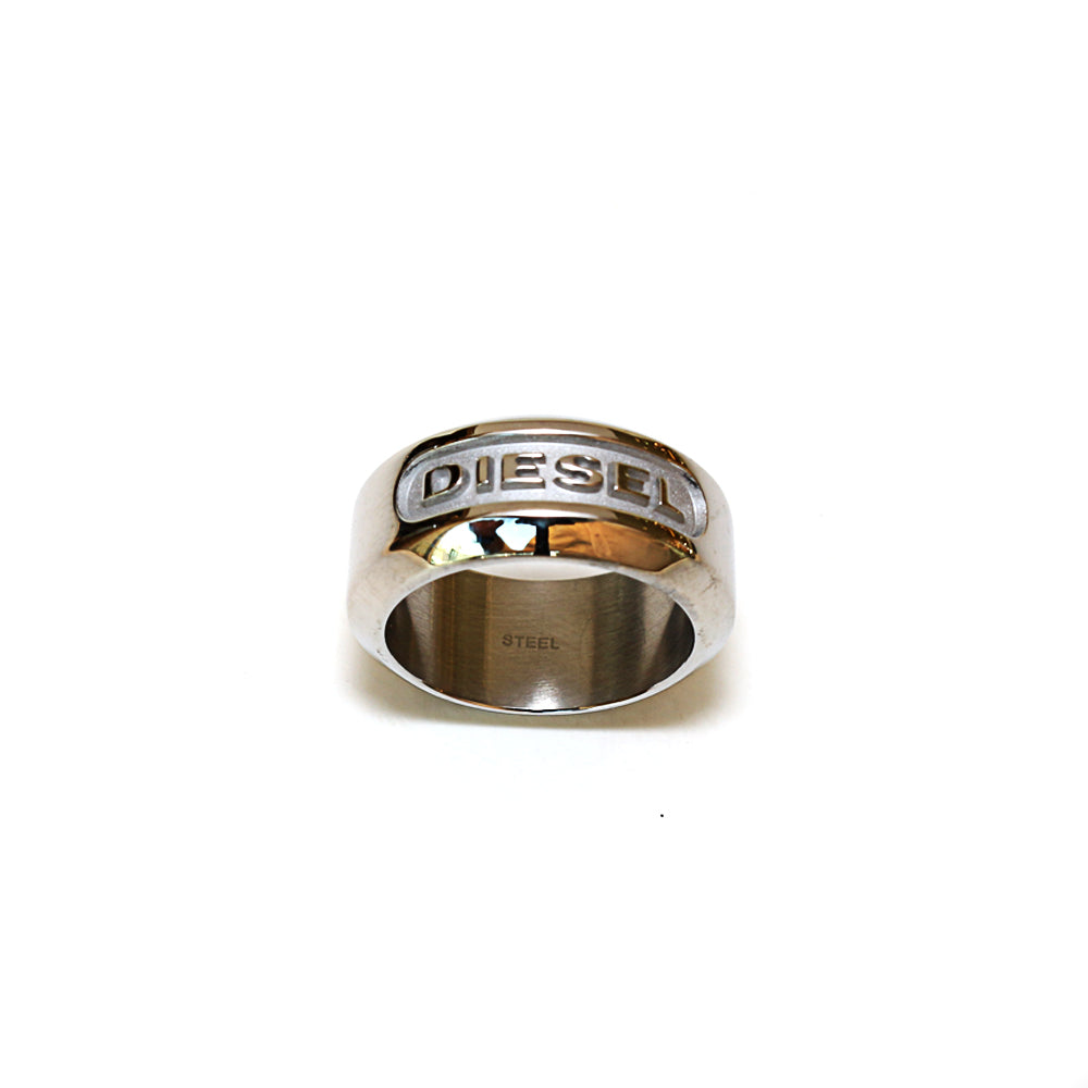 Diesel Men'S Ring Stainless Steel With Engraved Diesel Name
