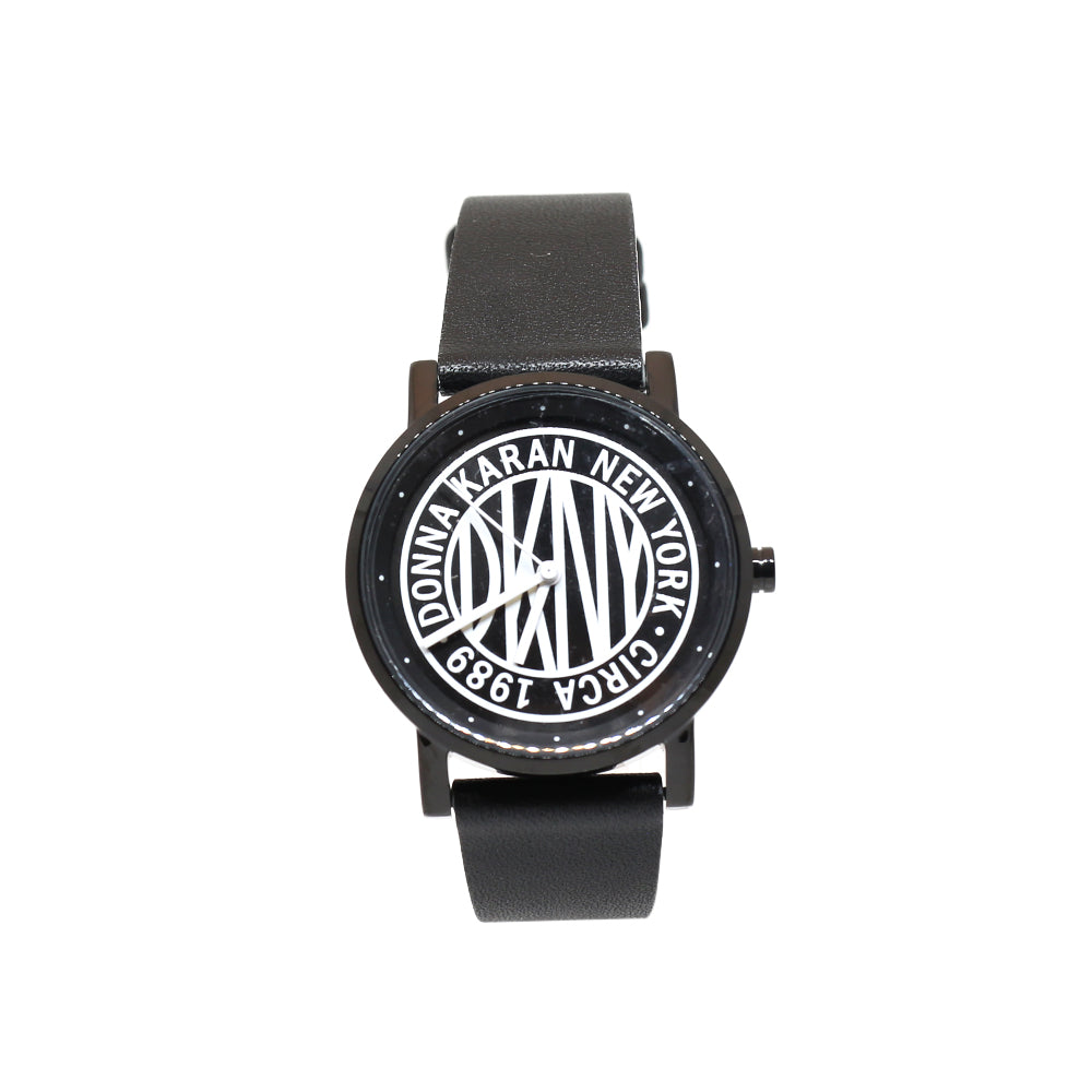 DKNY Ladies Watch Metal Black Case with BlackÂ &amp; White Dial