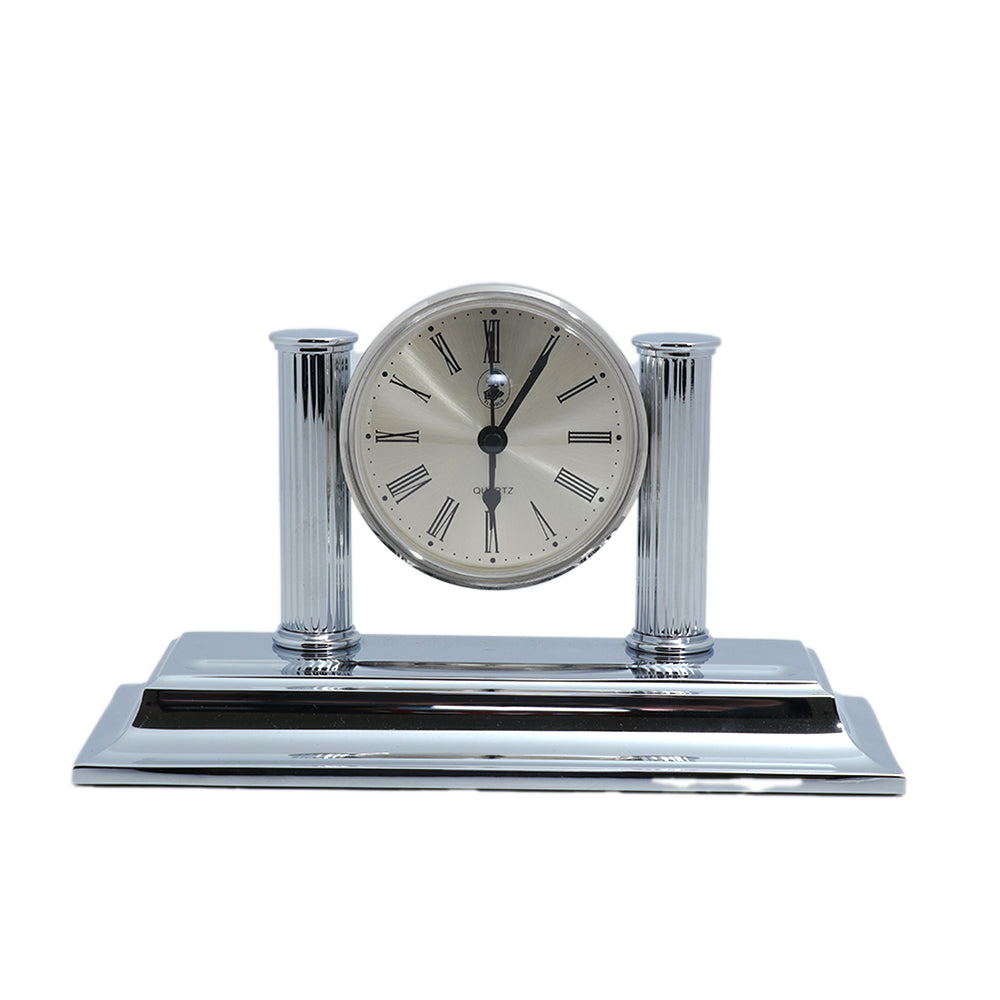El Casco Clock Pen Holder Chrome