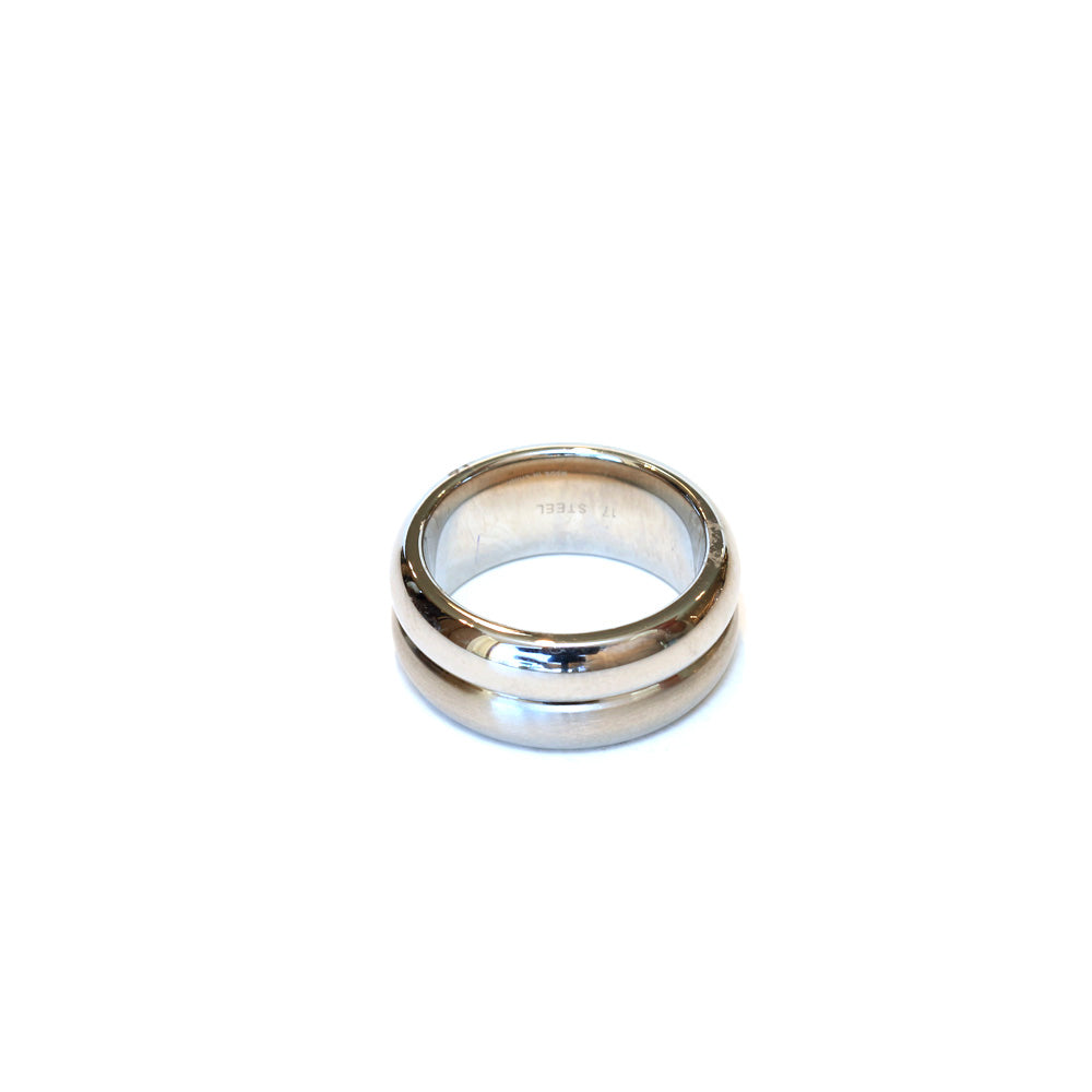 Esprit Ring Stainless Steel Combination With Matt &amp; Glowsy Finish Size 7
