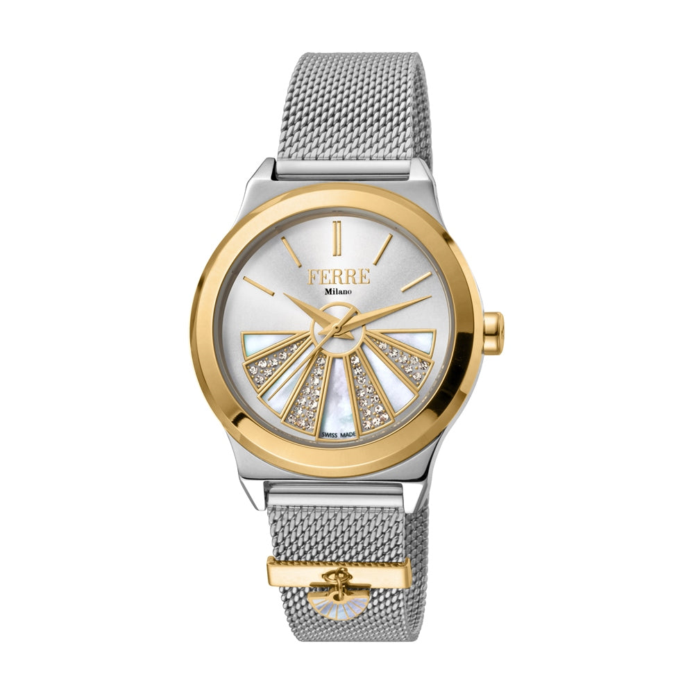 Ferre Milano Two Tone Ladies Watch With Bracelet