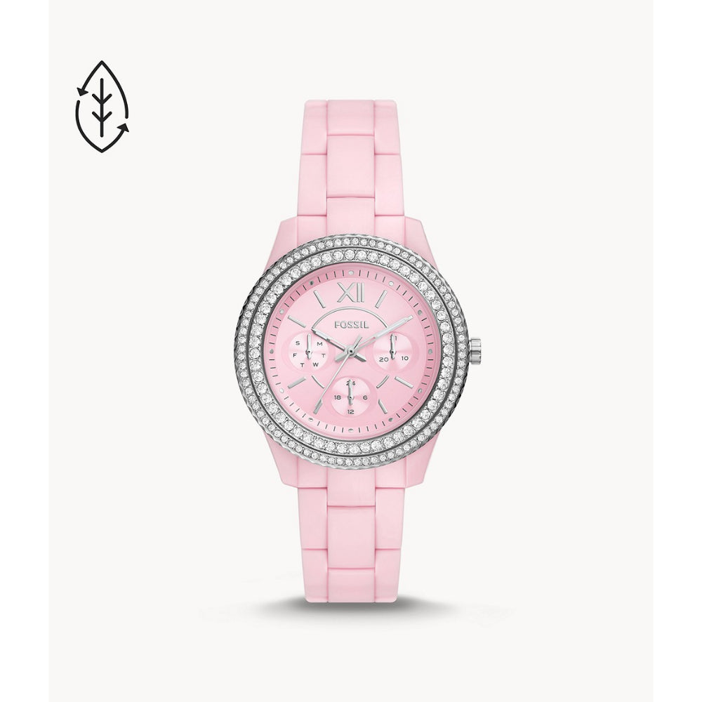 Fossil Stella Women's Multifunction Pink Castor Oil Watch