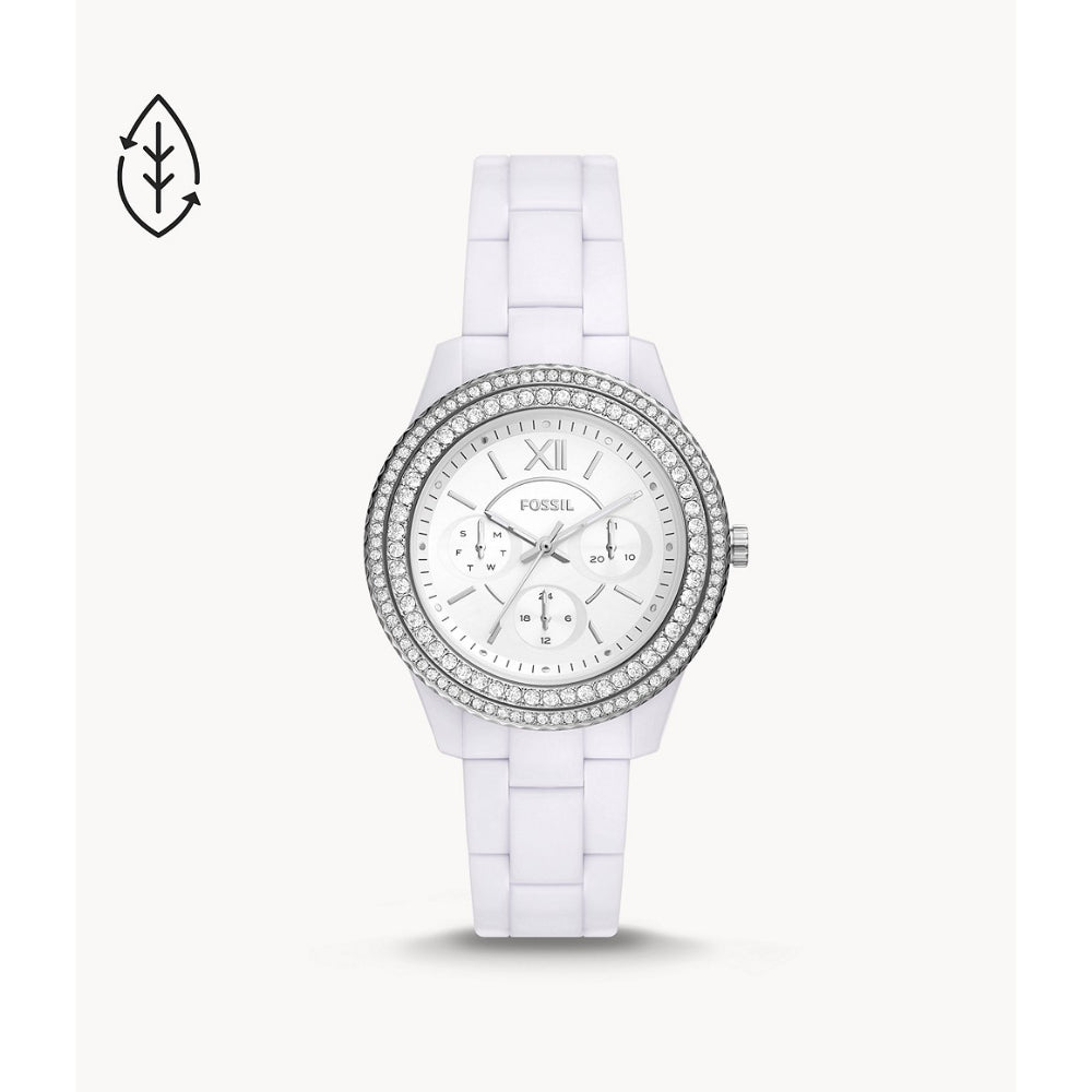 Fossil Stella Women's Multifunction White Castor Oil Watch