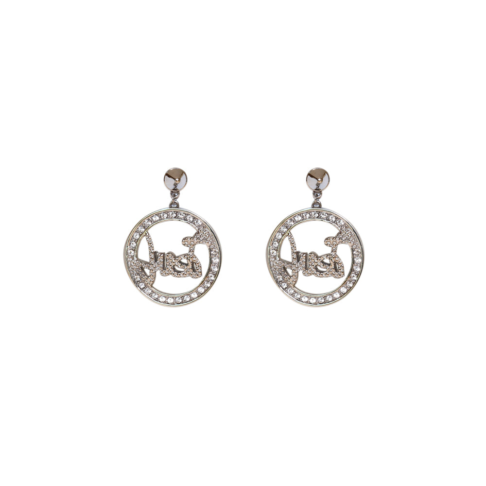 Just Cavalli Fashion Earrings With Just Round Logo