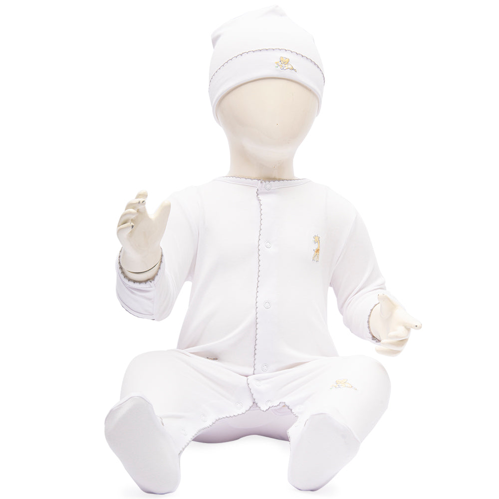 Kissy Kissy White &amp; Silver Set Sleepsuit