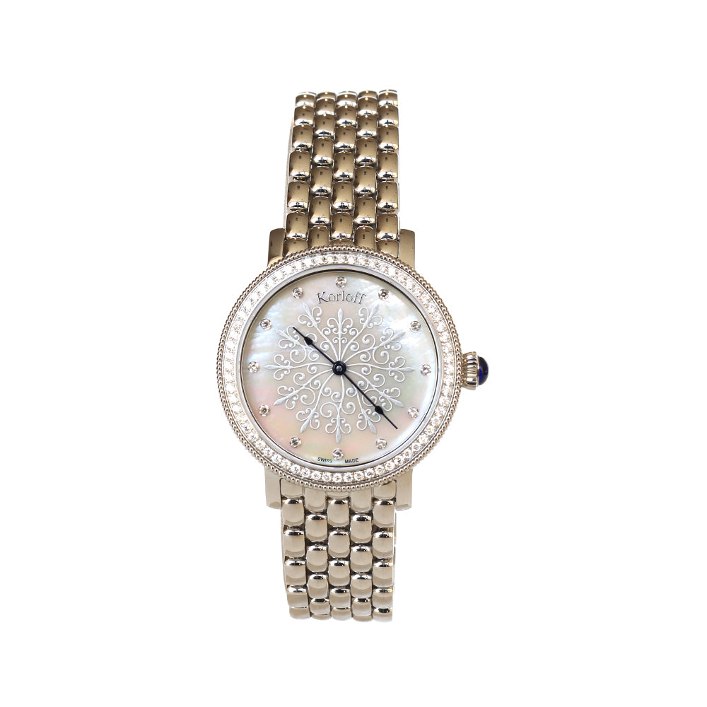 Korloff Ladies Watch Full Stainless Steel Case &amp; Bracelet with Full Diamond