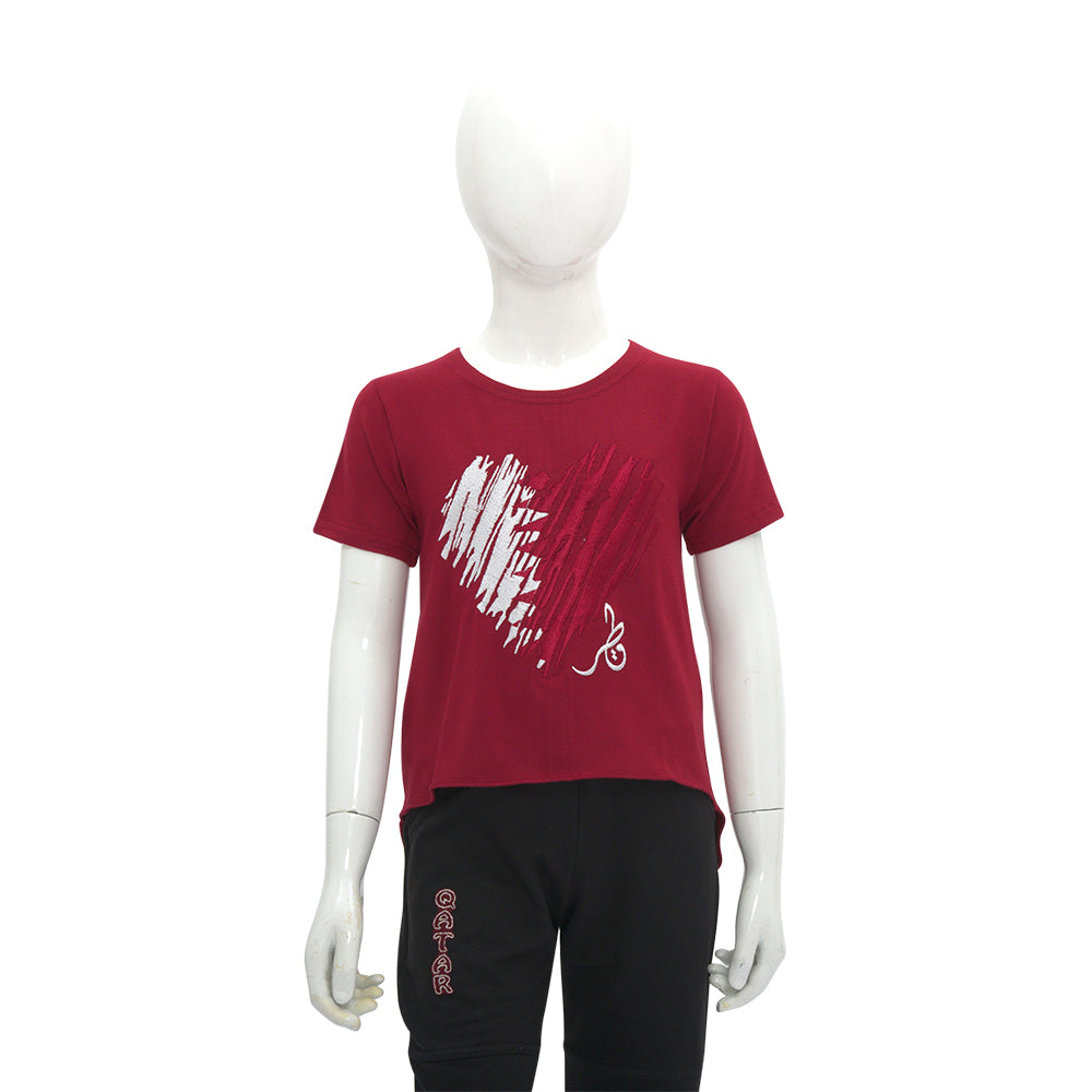 Pear Qatar Burgundy T-Shirt