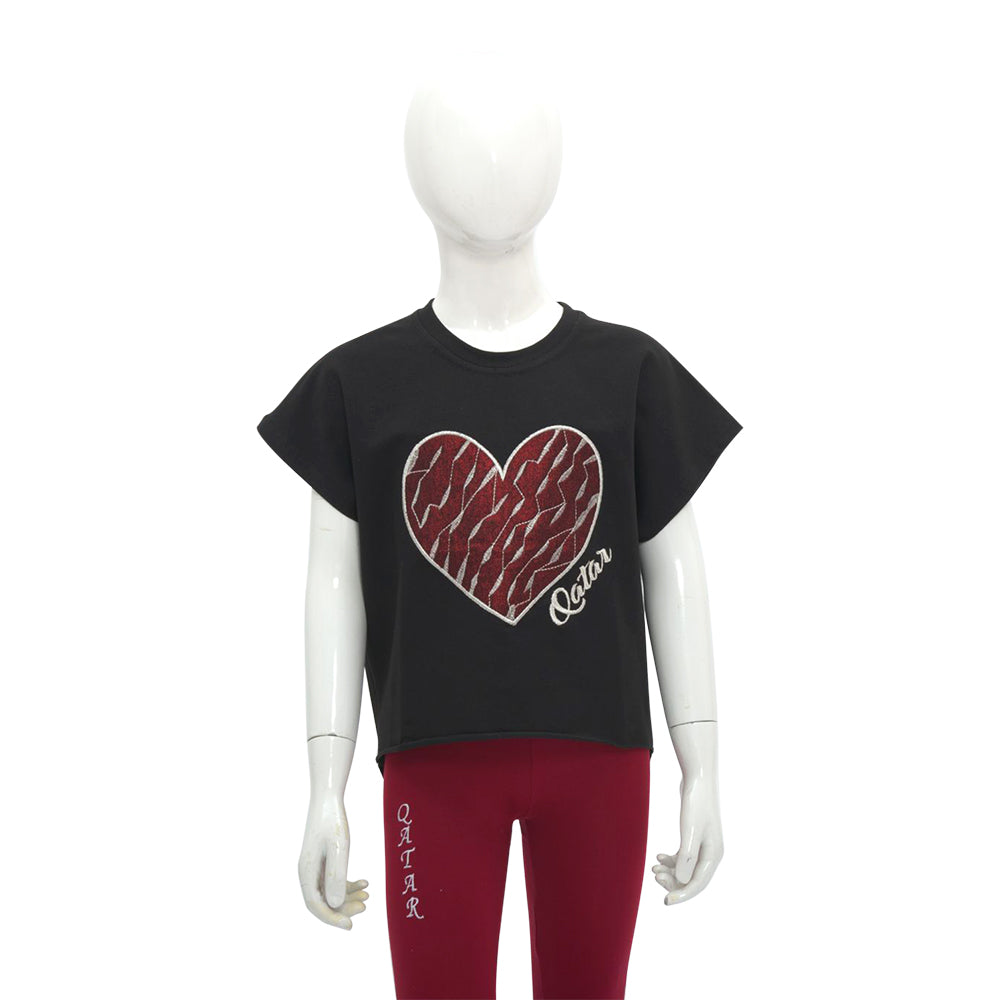 Pear Qatar Black T-Shirt