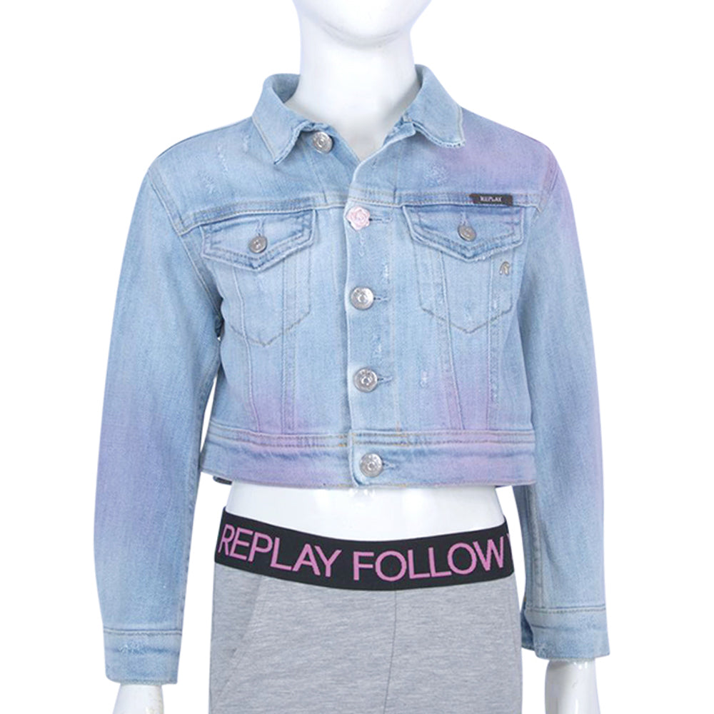 Replay Kids Denim Blue Girls Jacket