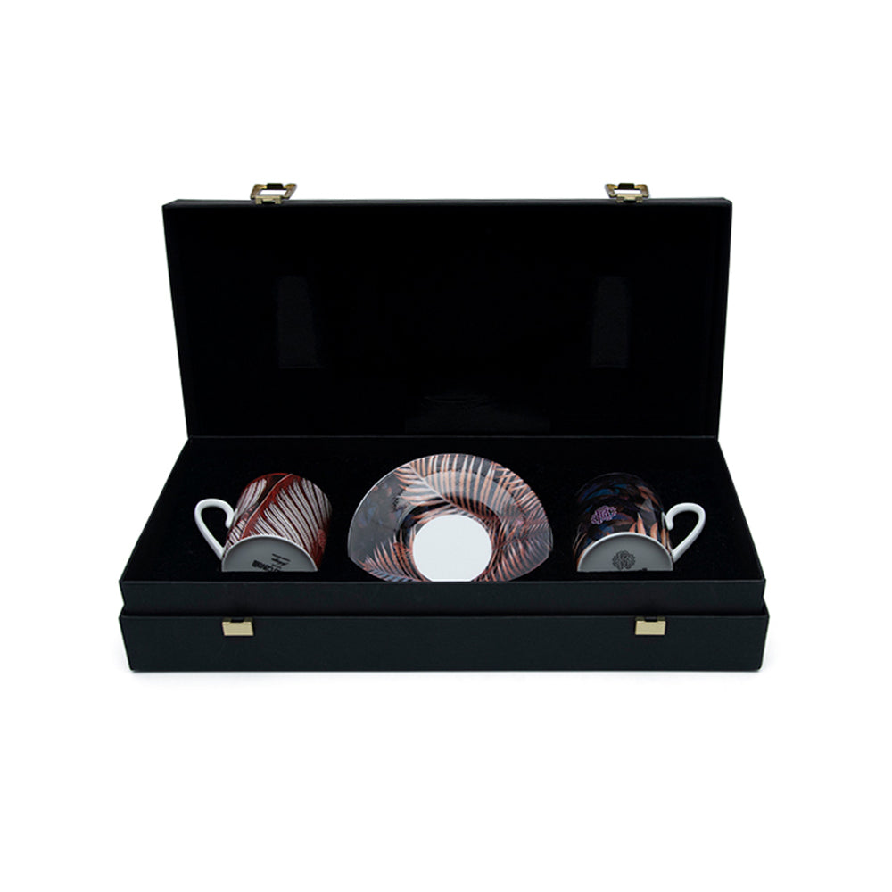 Roberto Cavalli Paradise Foliage Luxury box Set 2 Pcs. Coffee Cup &amp; Saucer
