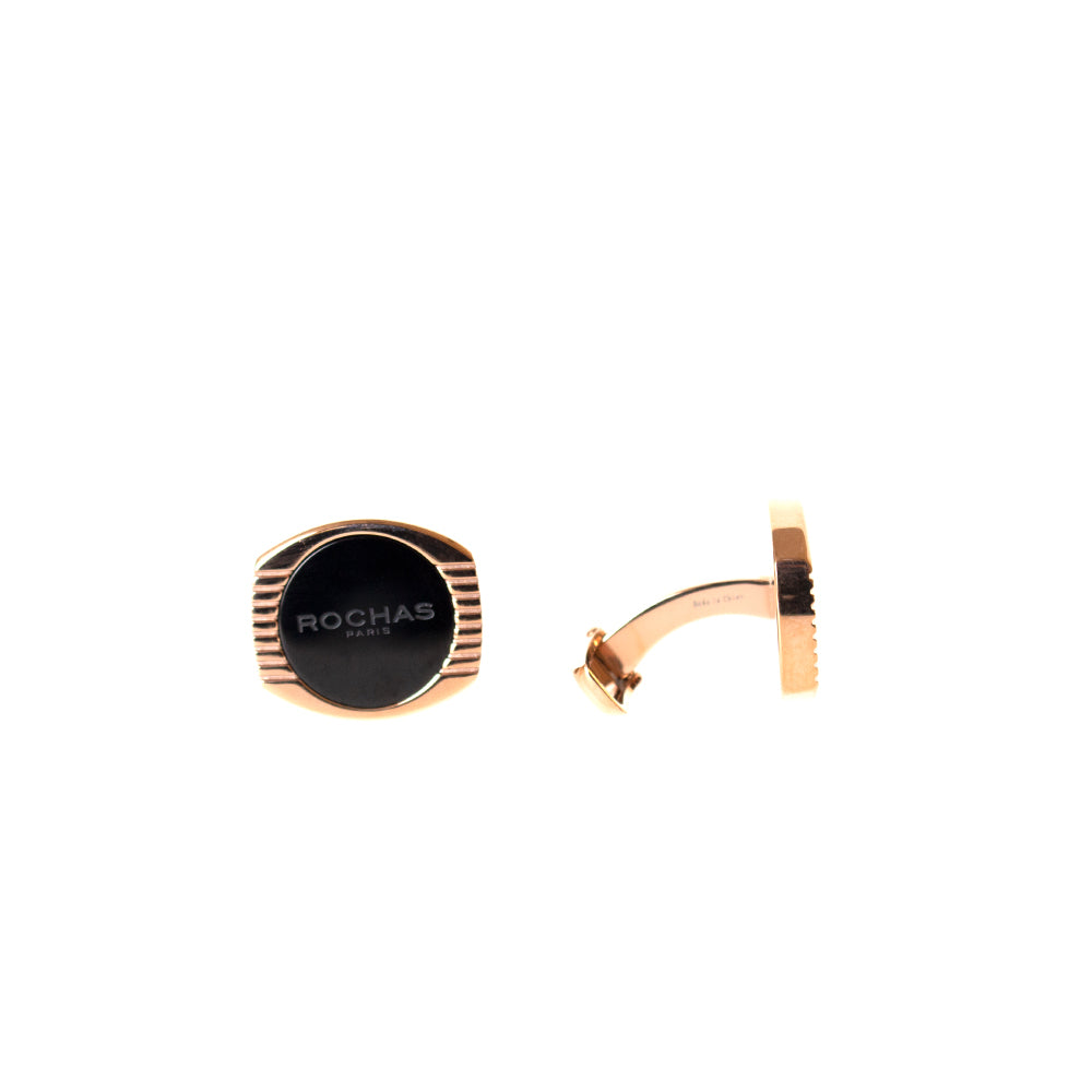 Rochas Cufflinks Rosegold With Black Face