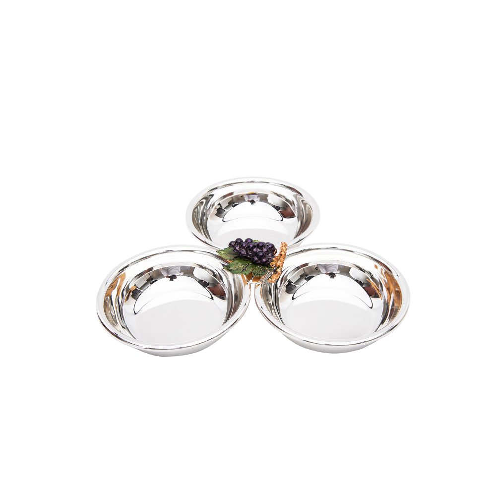 Select Home Grape Triple Confectionery 12x3 Cm Silver