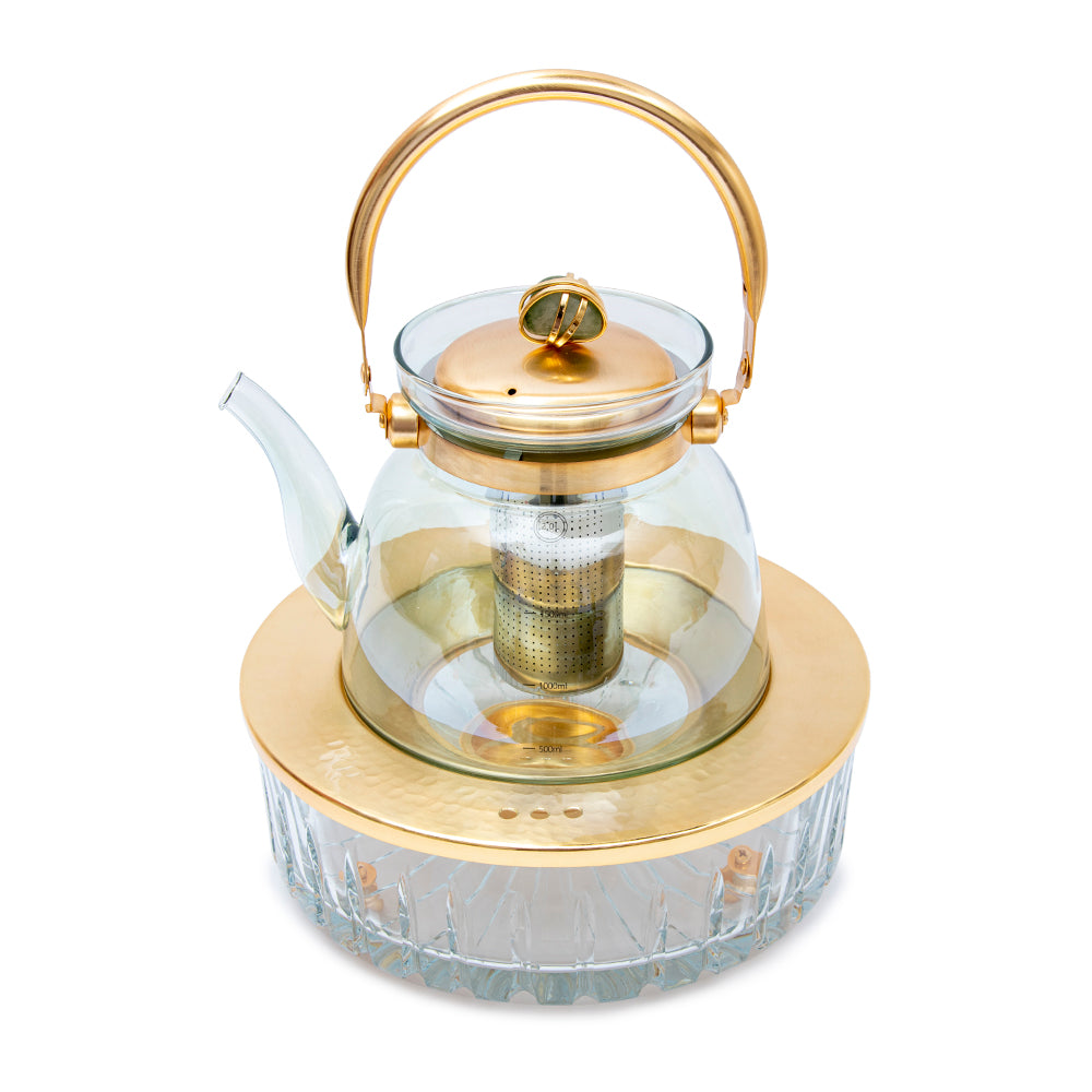 Select Home Natural Stone Teapot Matt Gold