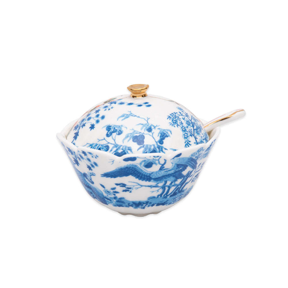 Seletti Hybrid Sugar Bowl With SpoonÃŠ Porcelain Maurilia 12 Cm H 9