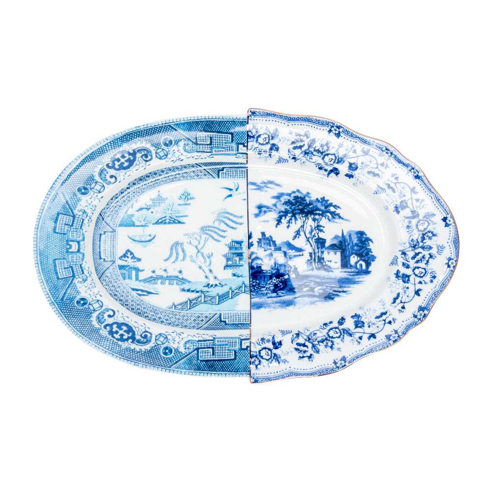 Seletti Hybriddiomira Tray In Porcelain 37X24.8 Cm
