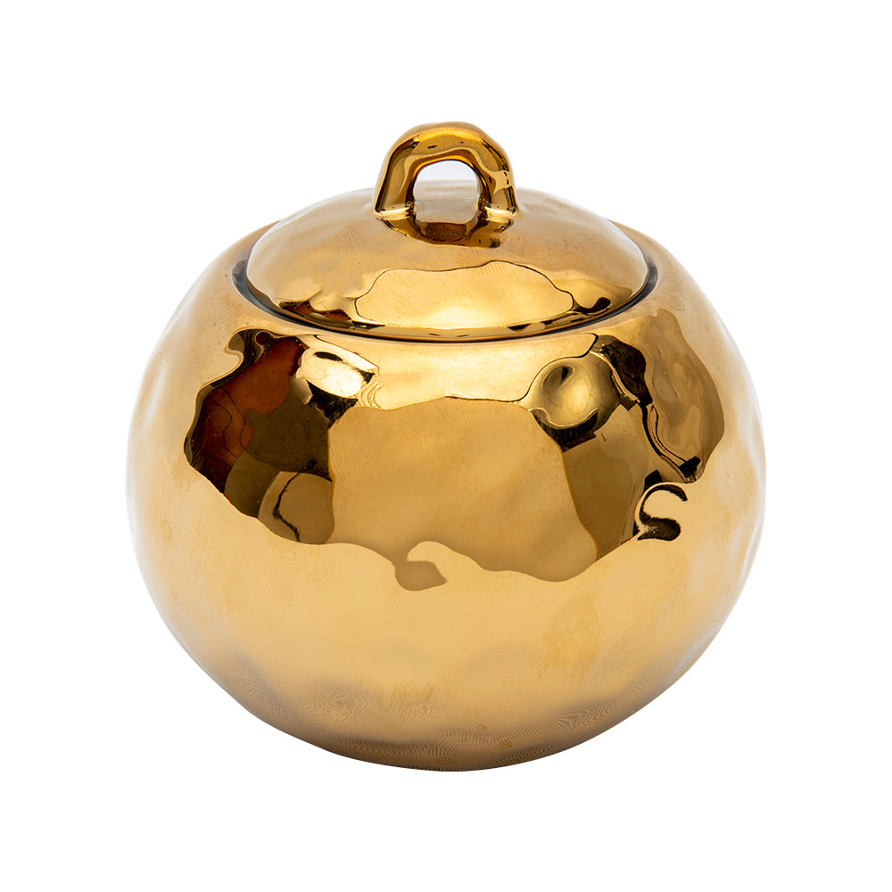 Seletti Fingers Sugar Pot Porcelain Gold 10 Cm H 10