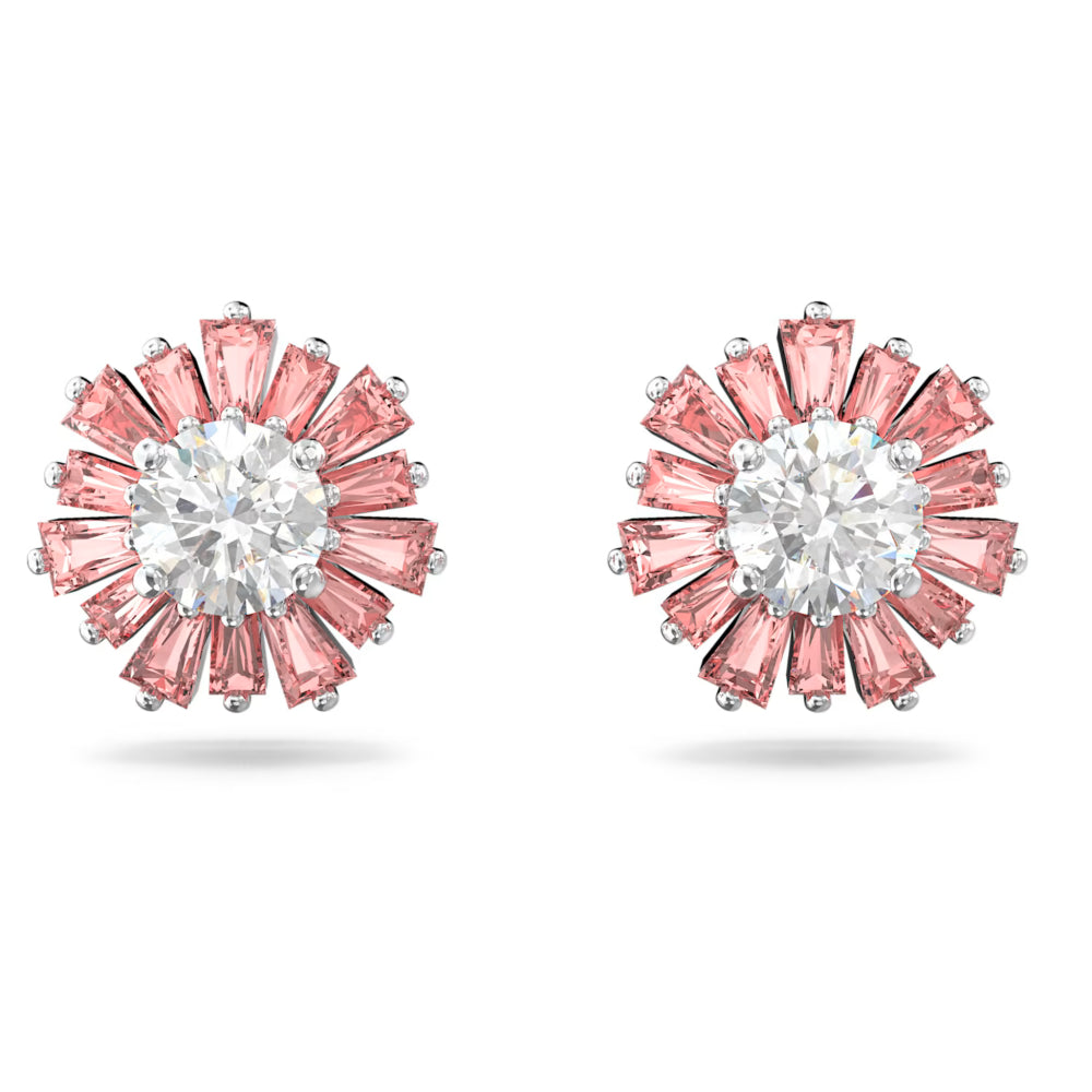 Swarovski Sunshine Stud Earrings Pink Rhodium plated
