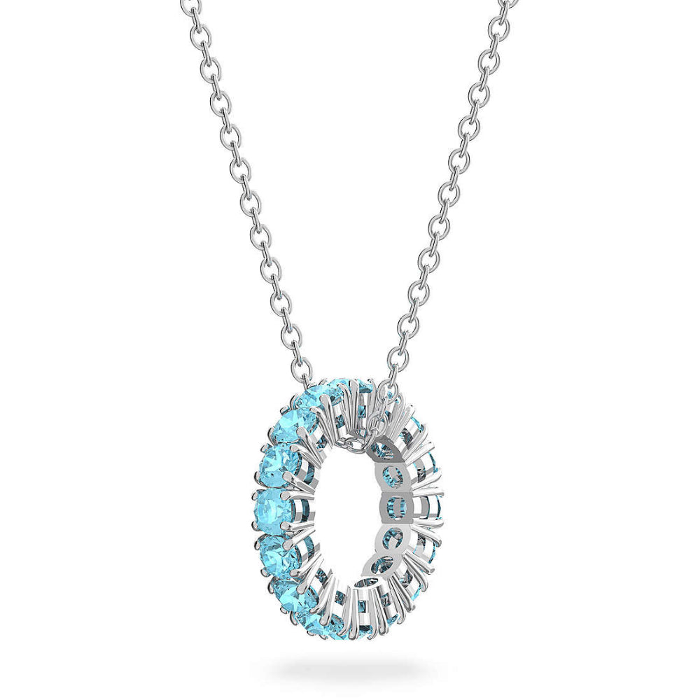 Swarovski Exalta Necklace Blue Rhodium plated