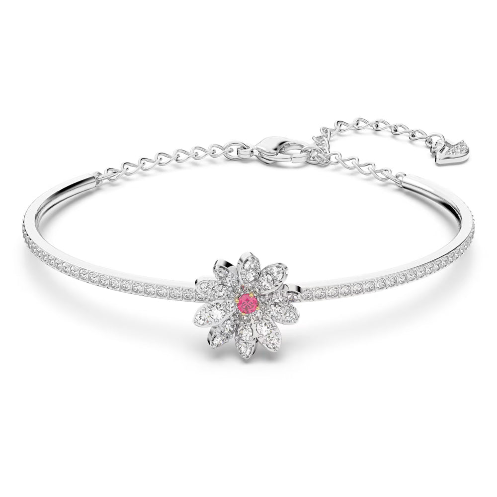 Swarovski Eternal Flower Soft Bangle Rhodium Plated Medium