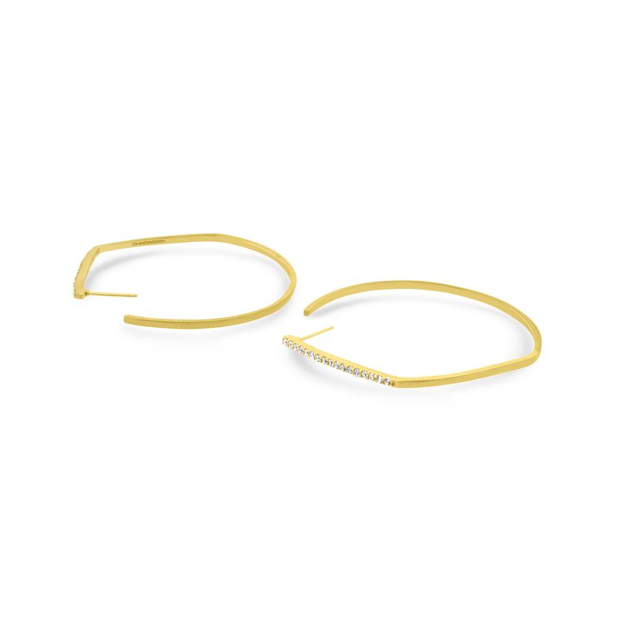 Dean Davidson Spire Hoops  Earrings White Topaz/Gold