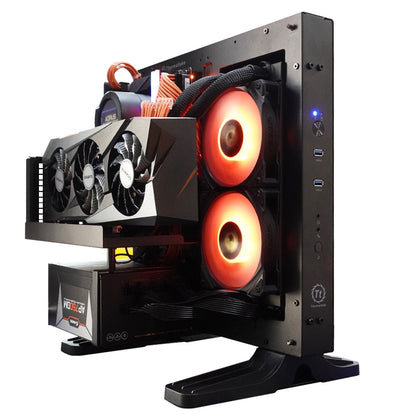 (Pre-Built) Gaming PC Intel Core i7-10700K w/ Gigabyte RTX 3070 Ti GAMING OC &amp; Thermaltake Core P1 TG - Black