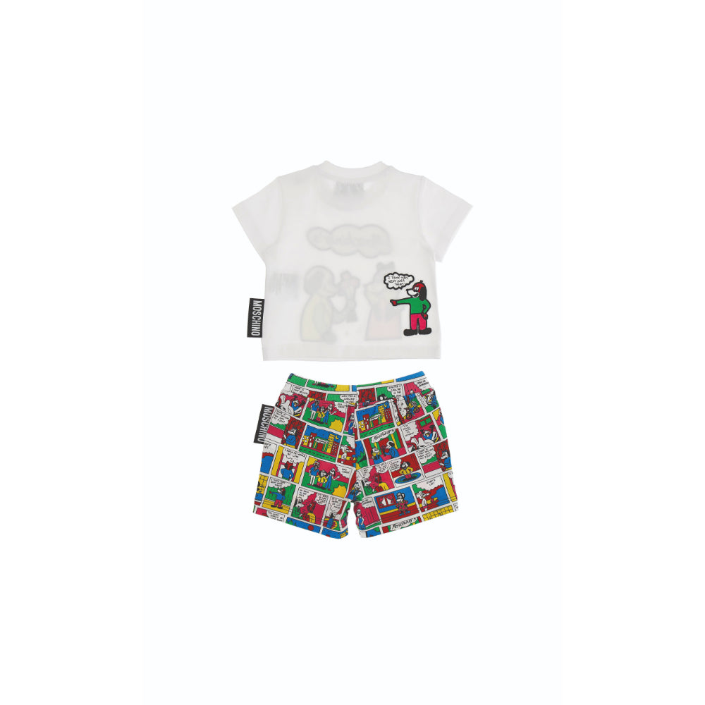 Moschino White Set T-Shirt &amp; Bermuda