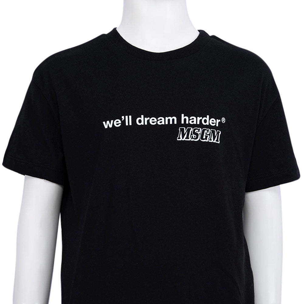 MSGM Kids  Black T-Shirt