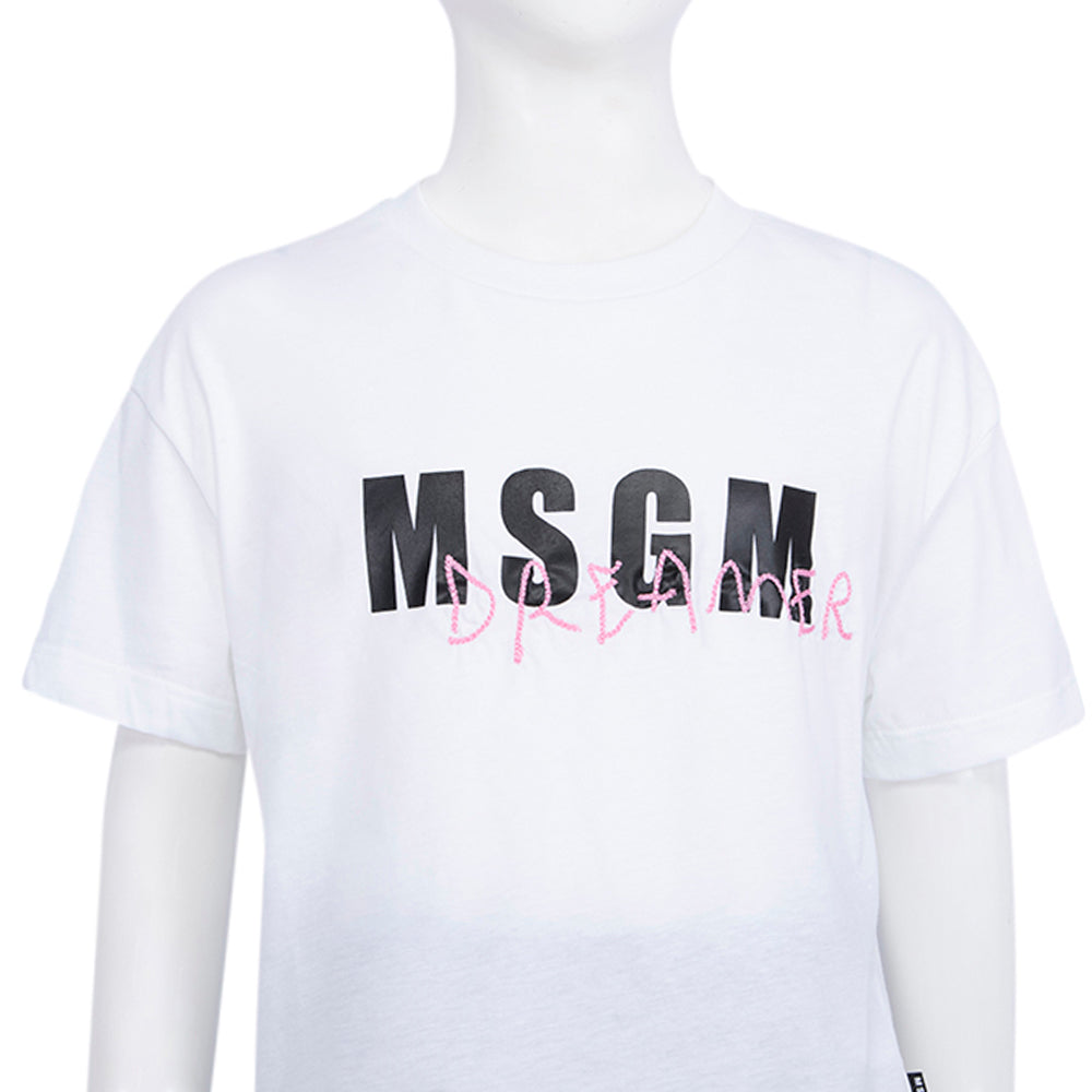 MSGM Kids  White T-Shirt