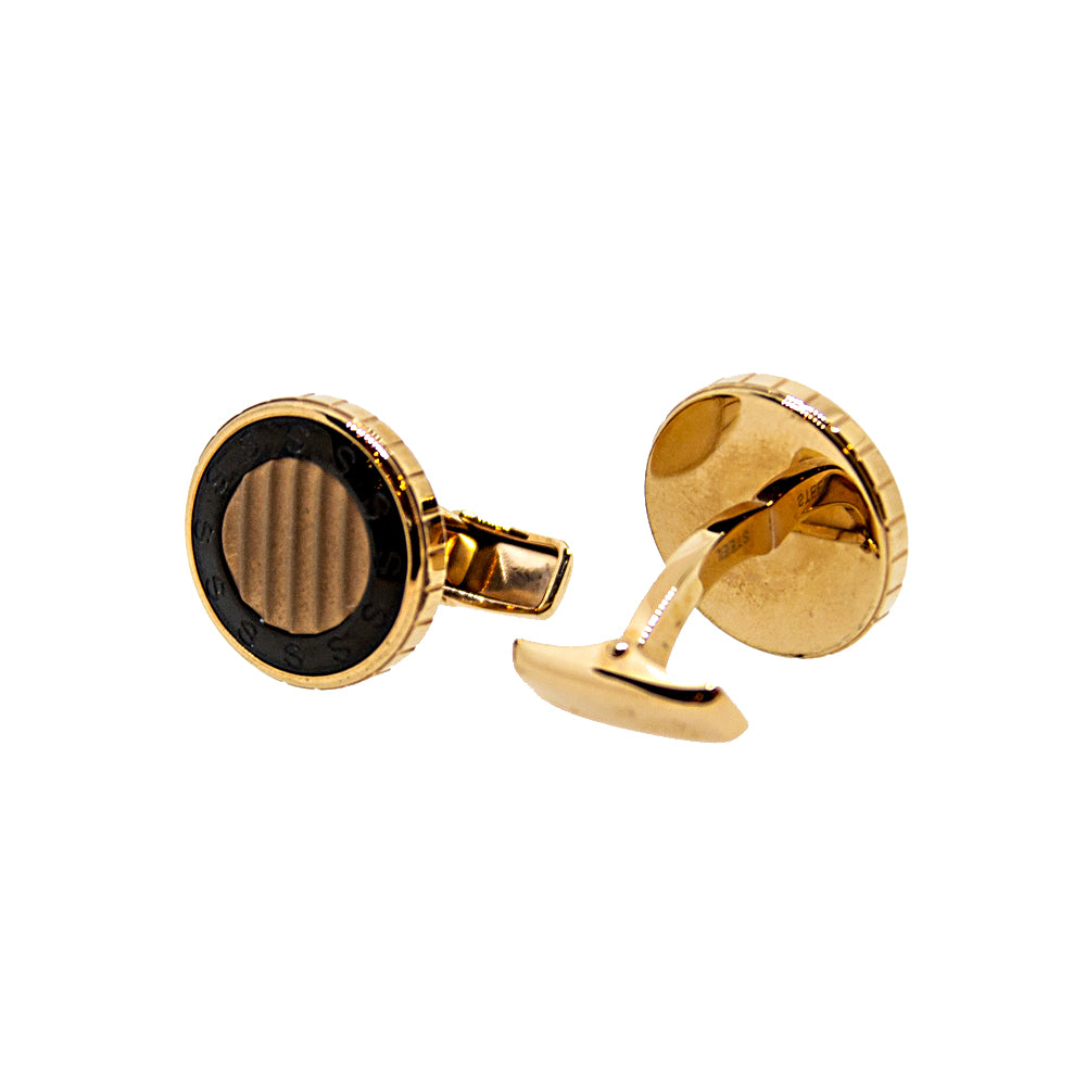 Smalto Cufflinks Rosegold With Black Lining