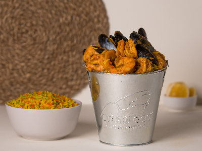 Small Biryani Rice Shrimp And Mussels