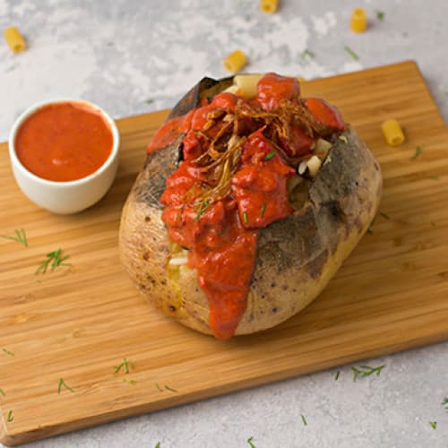 Koshari Potato with Butter Chicken