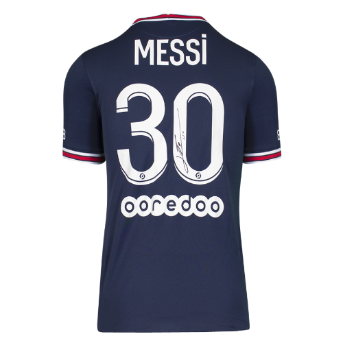 Home Jersey 21/22 Messi Back Signed - Blue