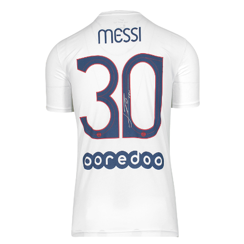 Tshirt Icp 21/22 Messi Back  Signed  - White