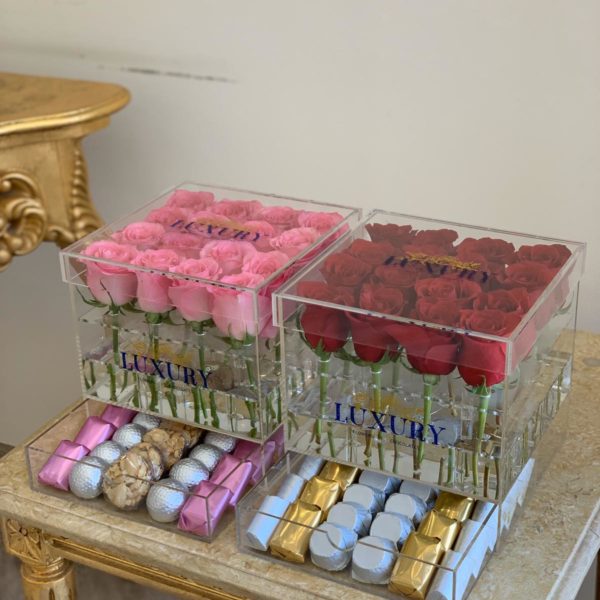 Square Acrylic  with Chocolate Drawer