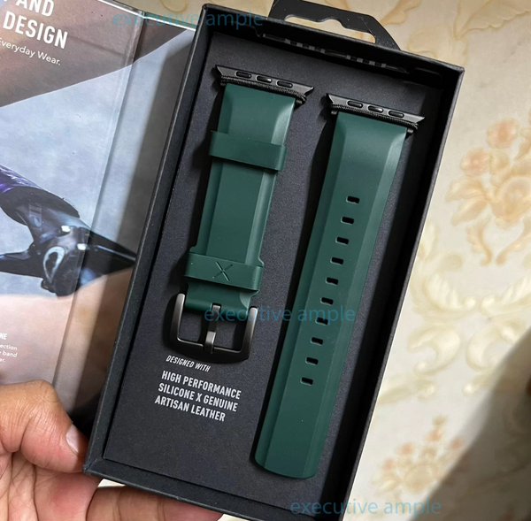 Venturx Silicone Sport Strap For Apple Watch 42-44-45mm - Forest Green