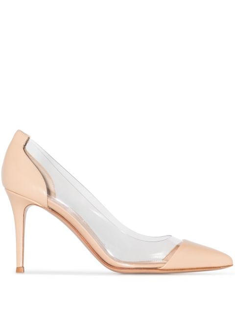 Gianvito Rossi Plexi 85mm leather pumps