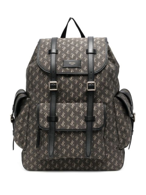 Jimmy Choo monogram-pattern backpack