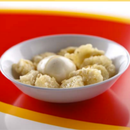 Banana Bites With Honey &amp; Vanilla Ice Cream