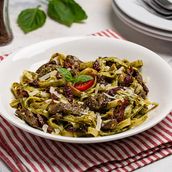 Beef Pesto Pasta