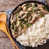 Beef Stroganoff With Rice