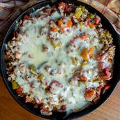 Mexican Style Pasta With Minced Beef And Cheese Sauce