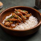 Sesame Soy Chicken With White Rice