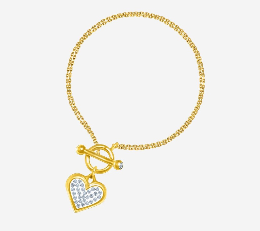 LEVITATING DIAMOND HEART BRACELET