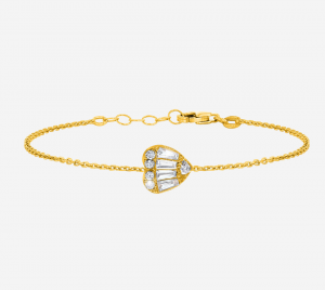 Baguette Heart Bracelet YG