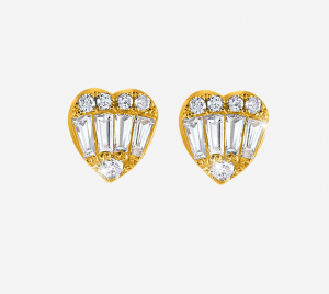 Baguette Heart Earring YG