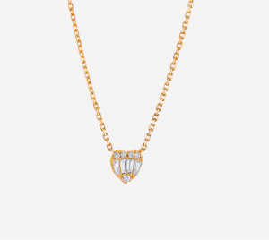 Baguette Heart Necklace